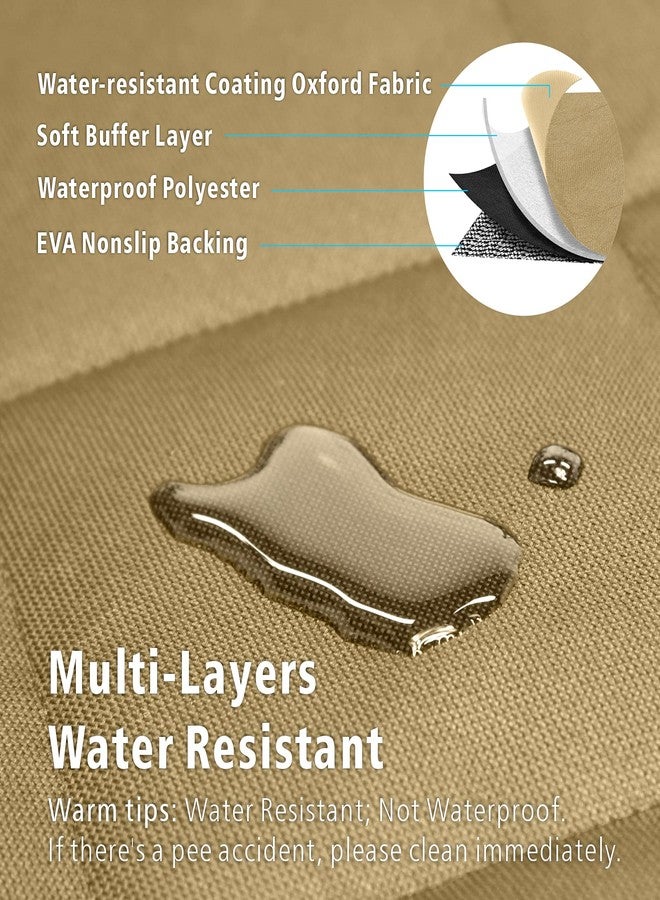 F-color SUV Cargo Liner for Dogs, Waterproof Pet Cargo Cover Dog Seat Cover Mat for SUVs Sedans Vans with Bumper Flap Protector, Non-Slip, Large Size Universal Fit, Khaki - Image 4